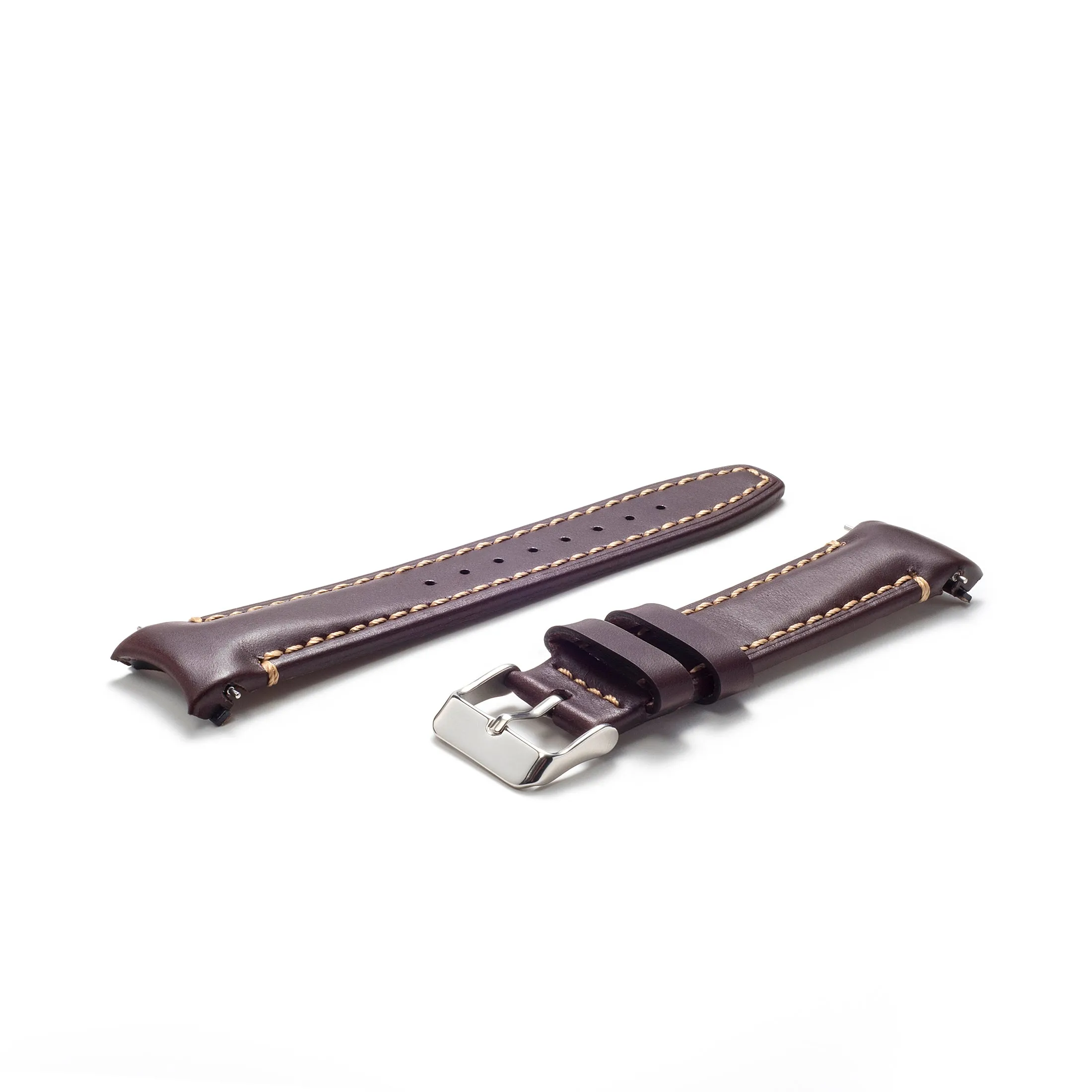 Curved End Leather Strap for Rolex Submariner Date with Tang Buckle