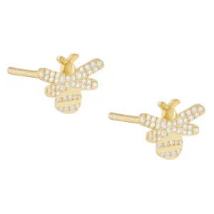 CZ Bee Stud Earring