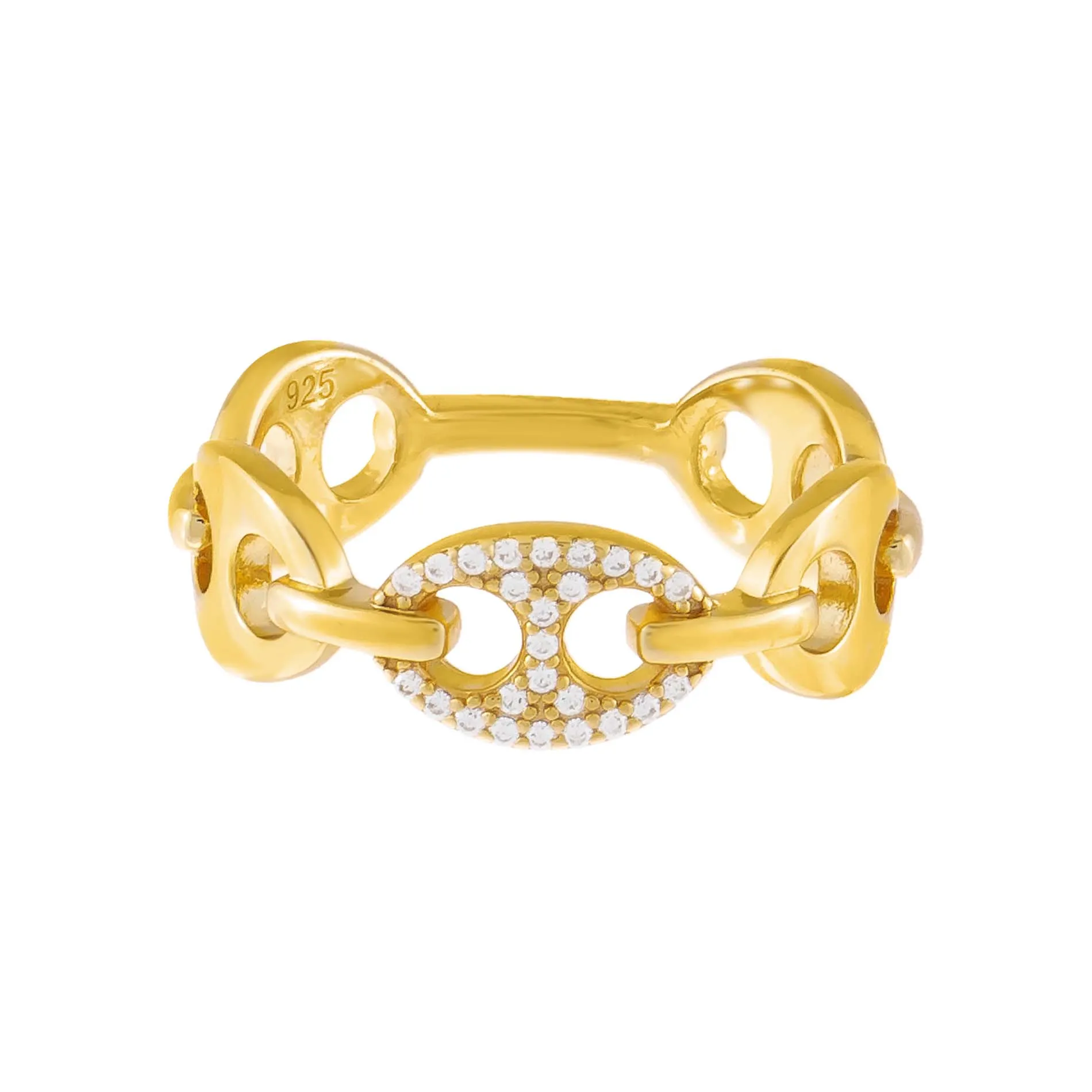 CZ x Solid Mariner Link Ring