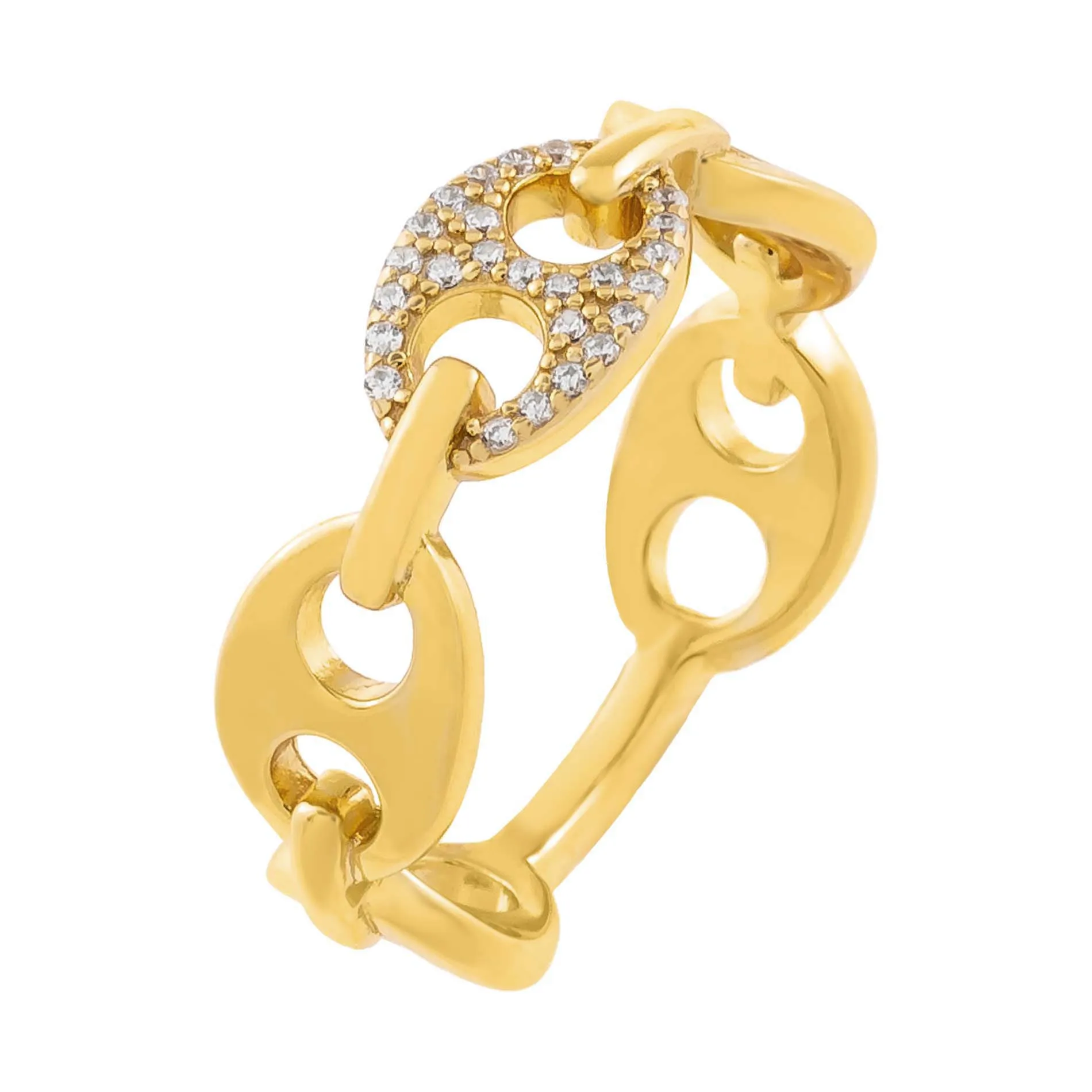 CZ x Solid Mariner Link Ring