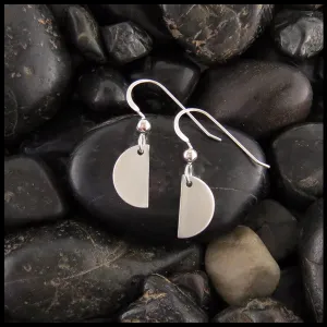 Dainty Brushed Finish Half-Moon Earrings