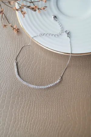Dainty Eternity Sterling Silver Chain Bracelet
