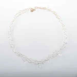 Dainty Spun Necklace with Quartz