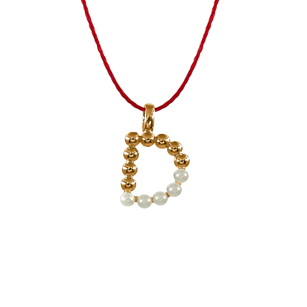 Dainty thread initial bracelet