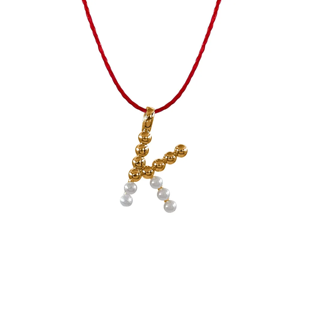 Dainty thread initial bracelet