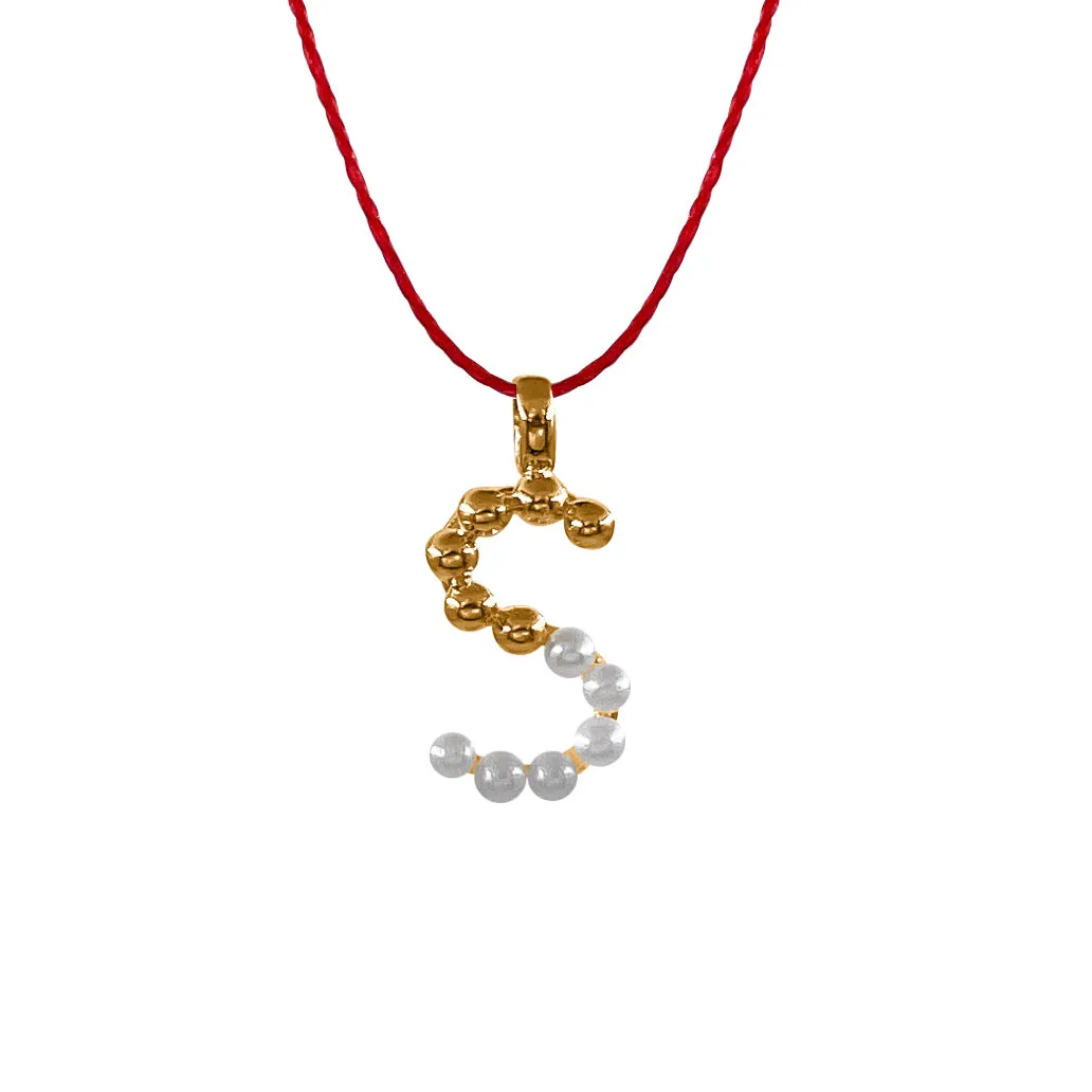 Dainty thread initial bracelet