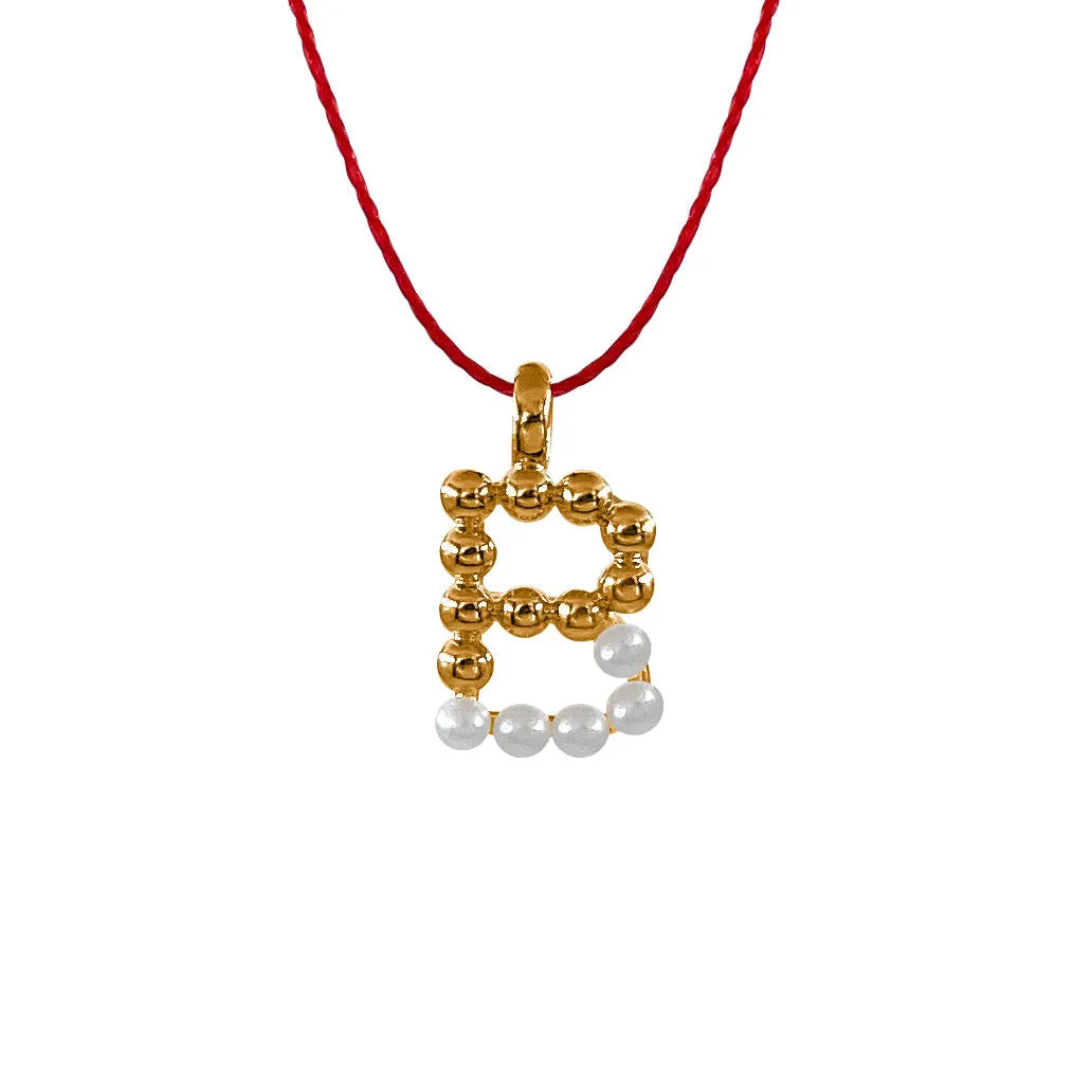 Dainty thread initial bracelet