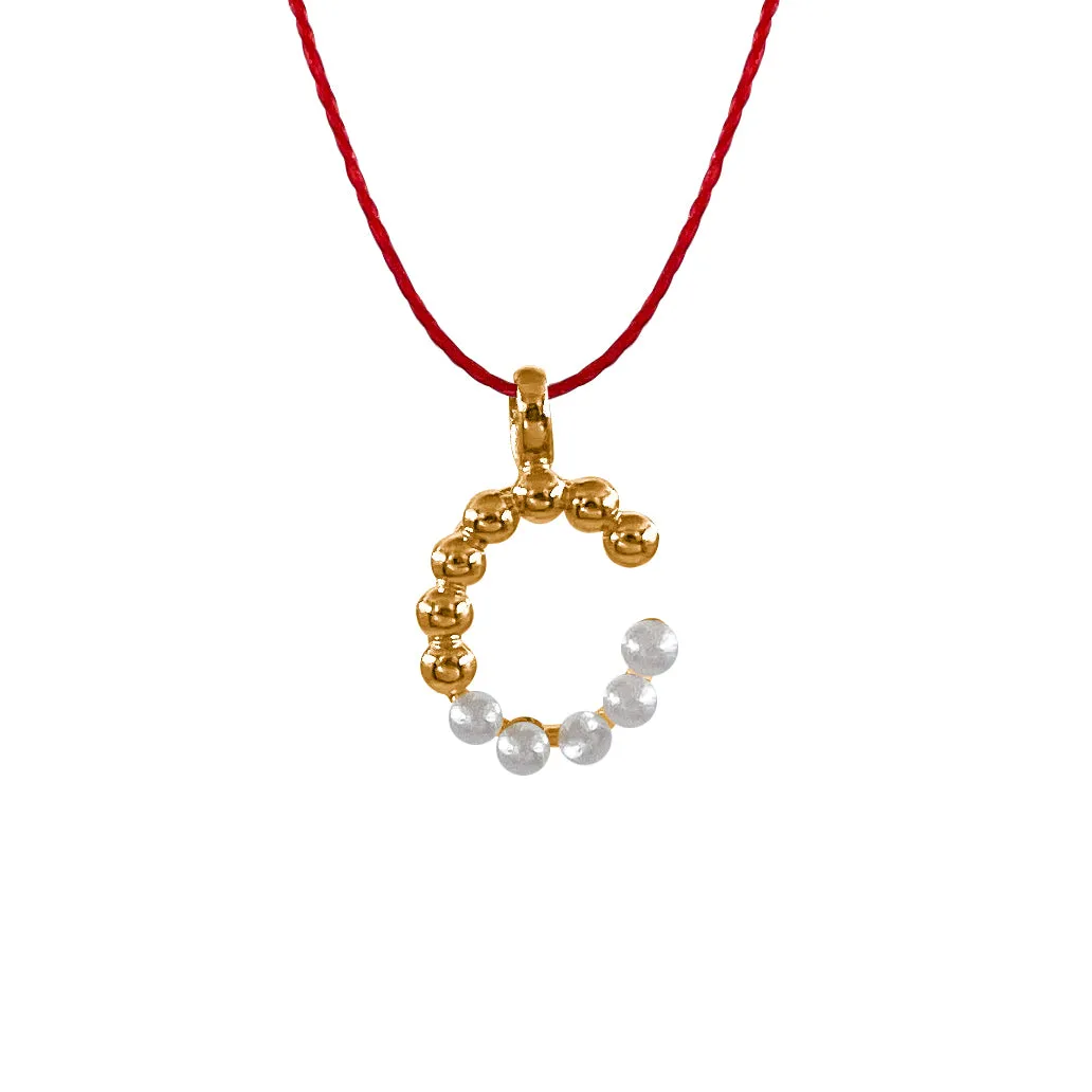 Dainty thread initial bracelet