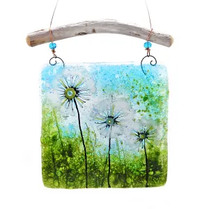 Dandelion Fused Glass