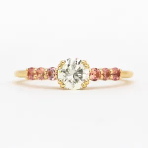 Daphne Ring | Diamond & Pink Sapphire Engagement Ring