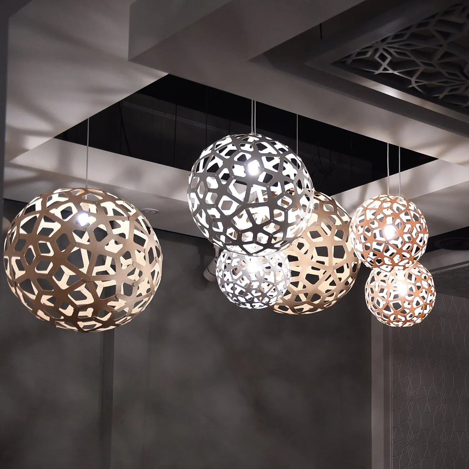 David Trubridge Natural Coral Bamboo Pendant Light