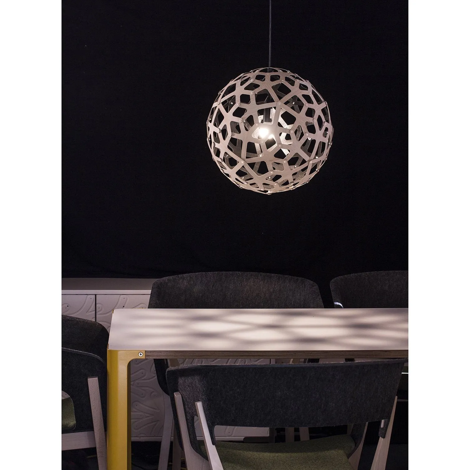David Trubridge Natural Coral Bamboo Pendant Light