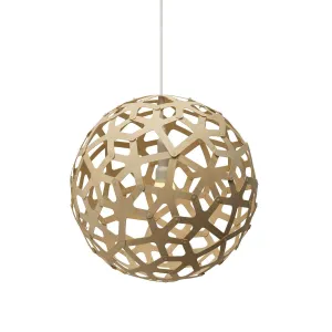 David Trubridge Natural Coral Bamboo Pendant Light