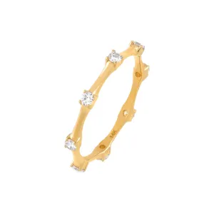 Diamond Bamboo Ring 14K