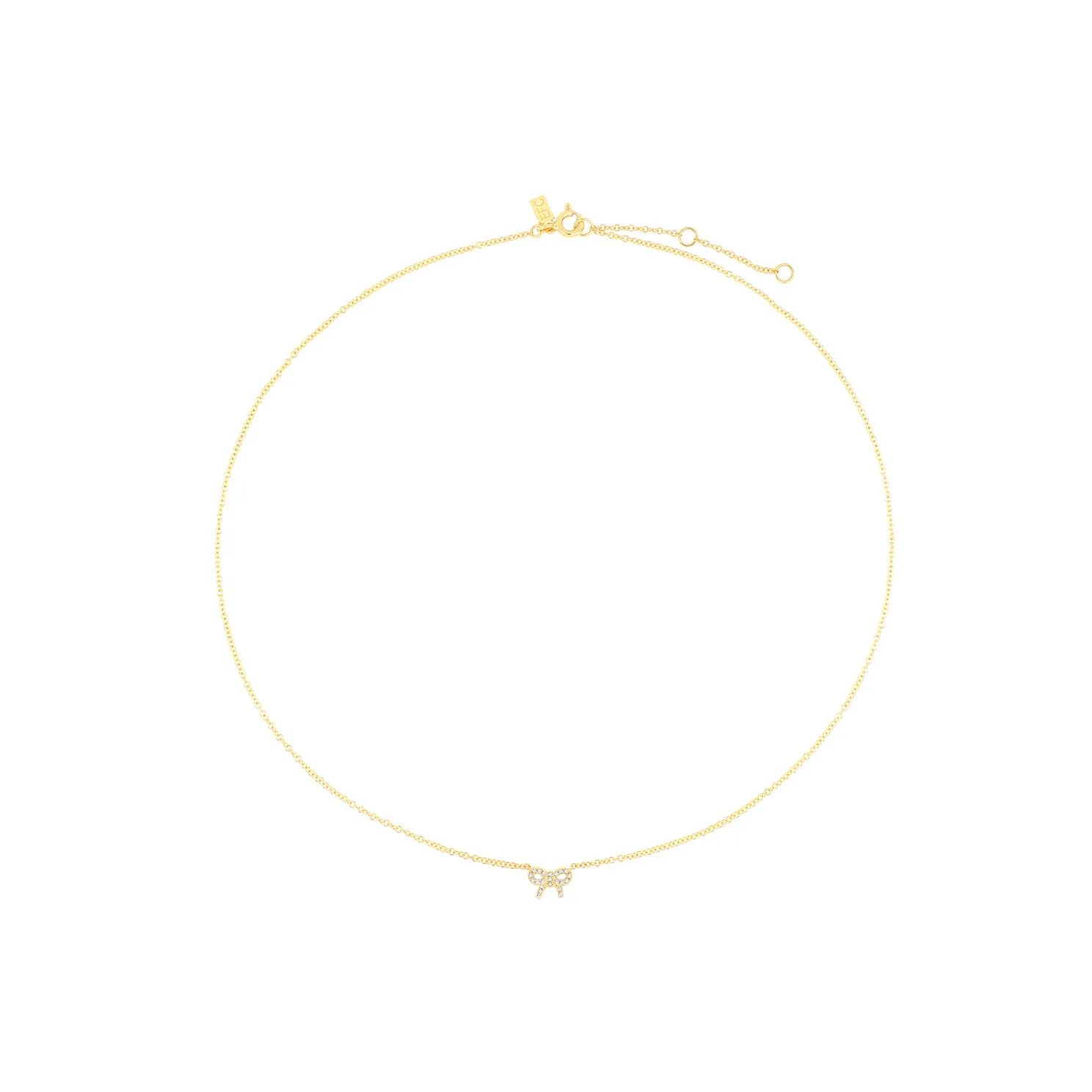 Diamond Mini Bow Necklace