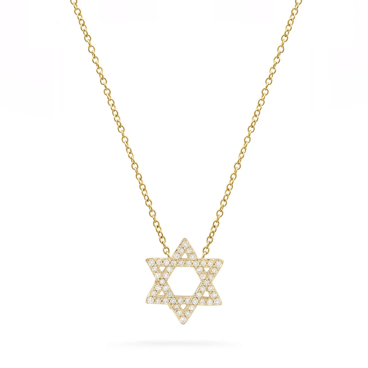 Diamond Star of David Necklace
