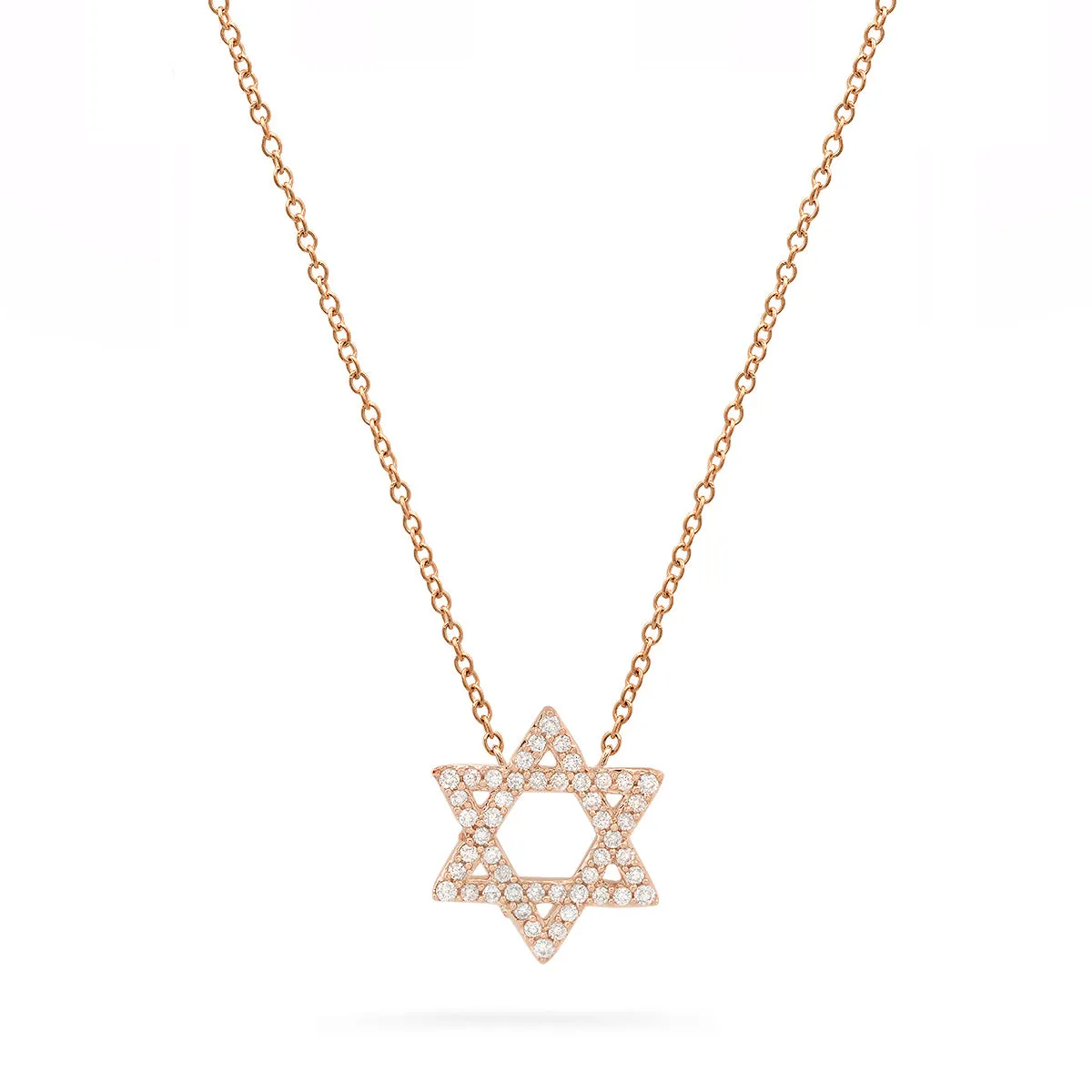 Diamond Star of David Necklace