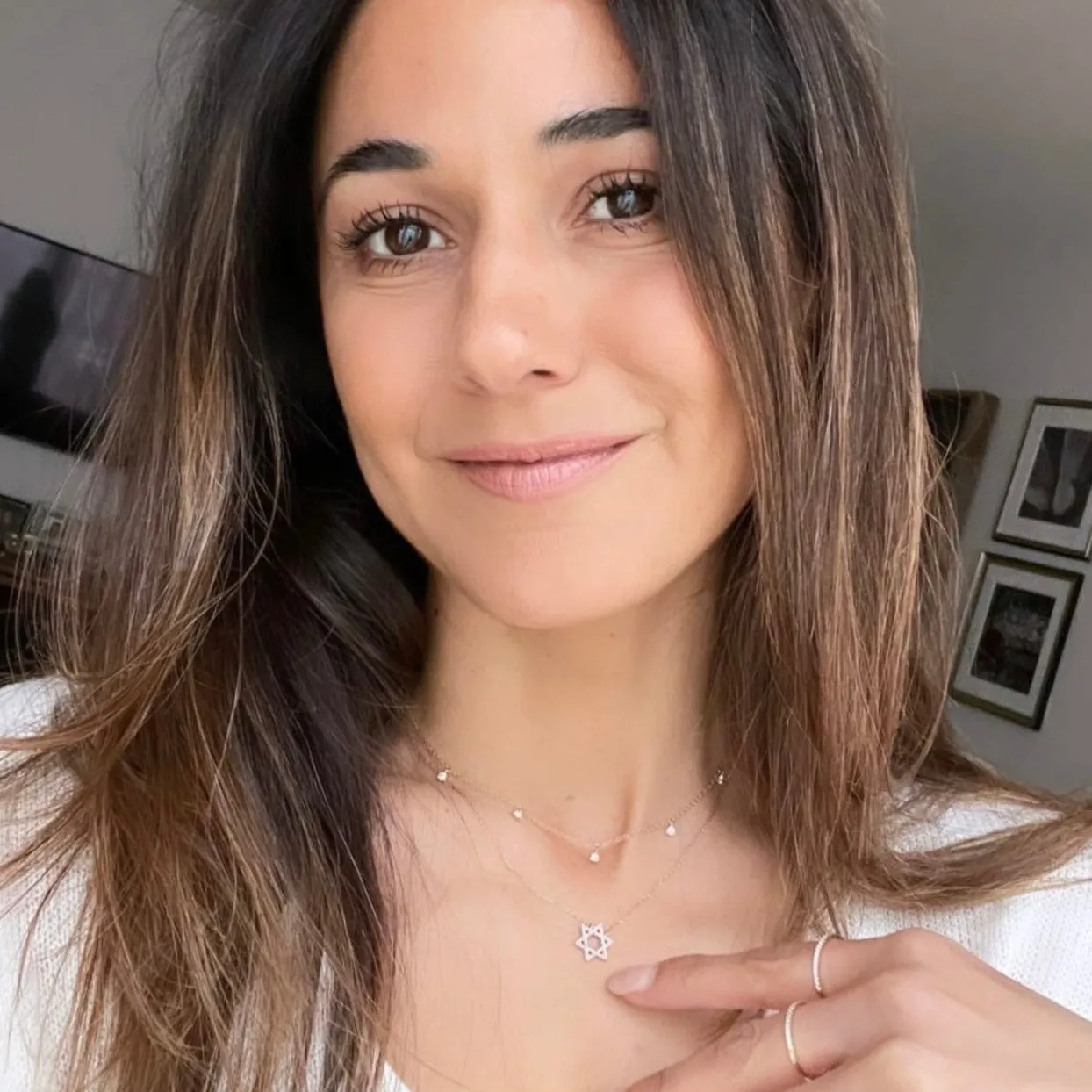 Diamond Star of David Necklace