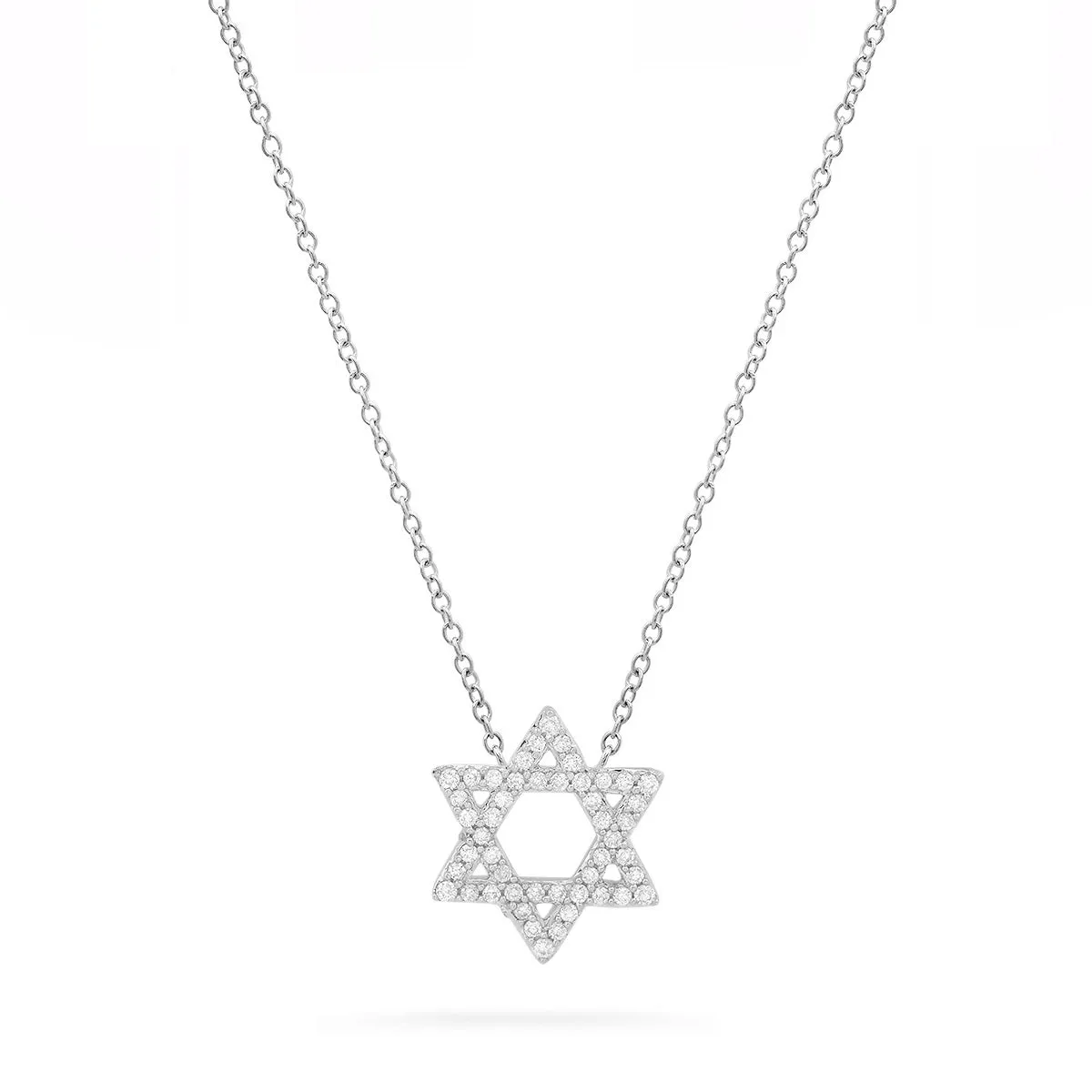 Diamond Star of David Necklace