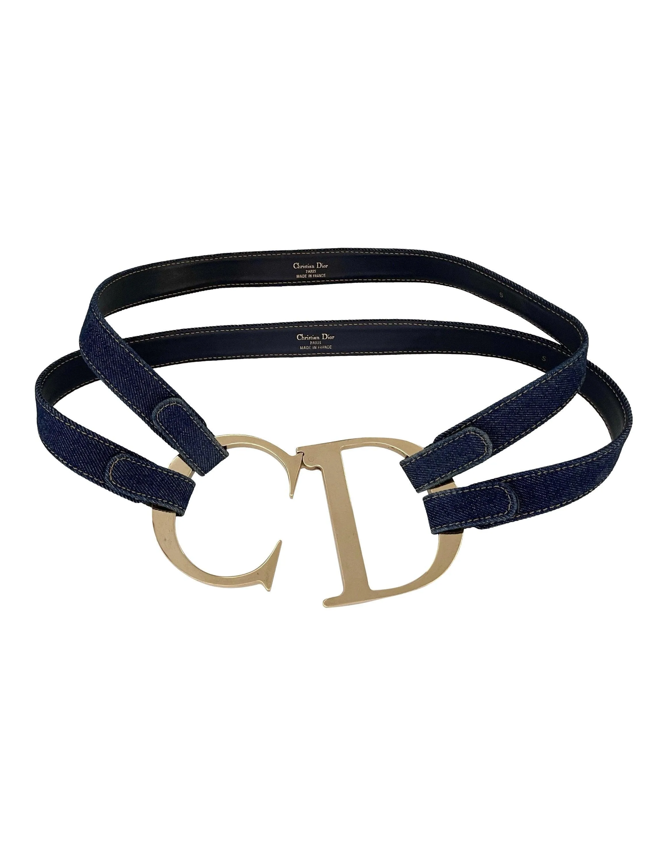 Dior Denim Logo Belt