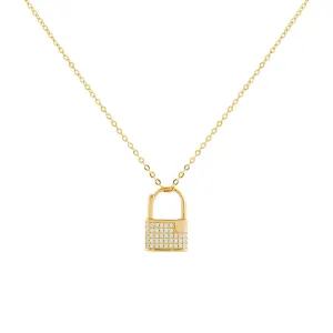 Double Sided Mini Lock Necklace