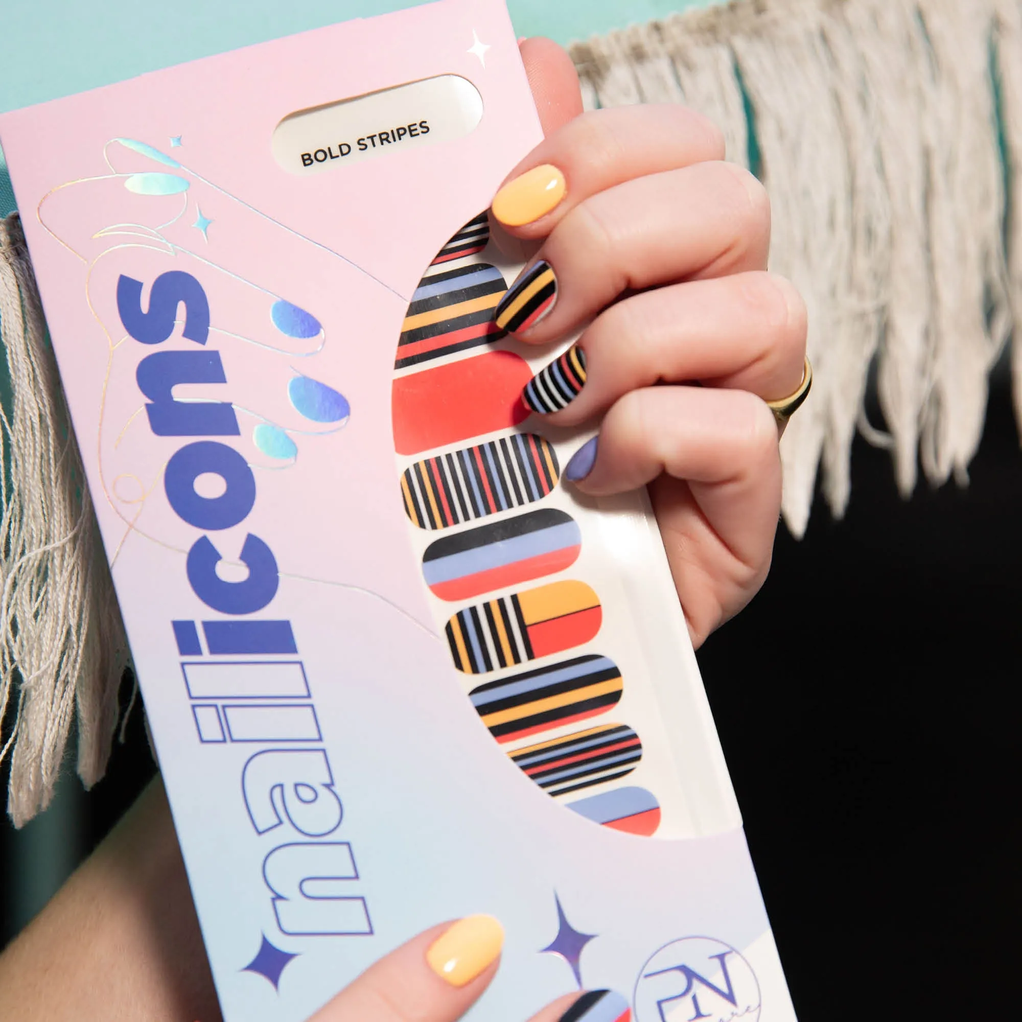 Duo Papayeah & Euphoria   Free NailIcon Bold Stripes