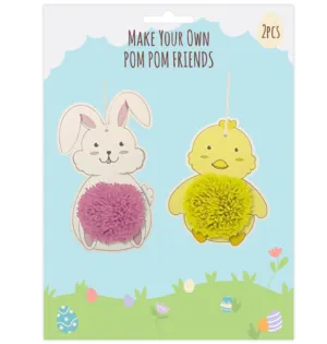 Easter Craft | Make Your Own Pom Pom Bunny & Chick