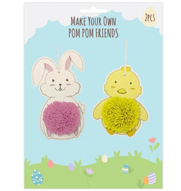 Easter Craft | Make Your Own Pom Pom Bunny & Chick