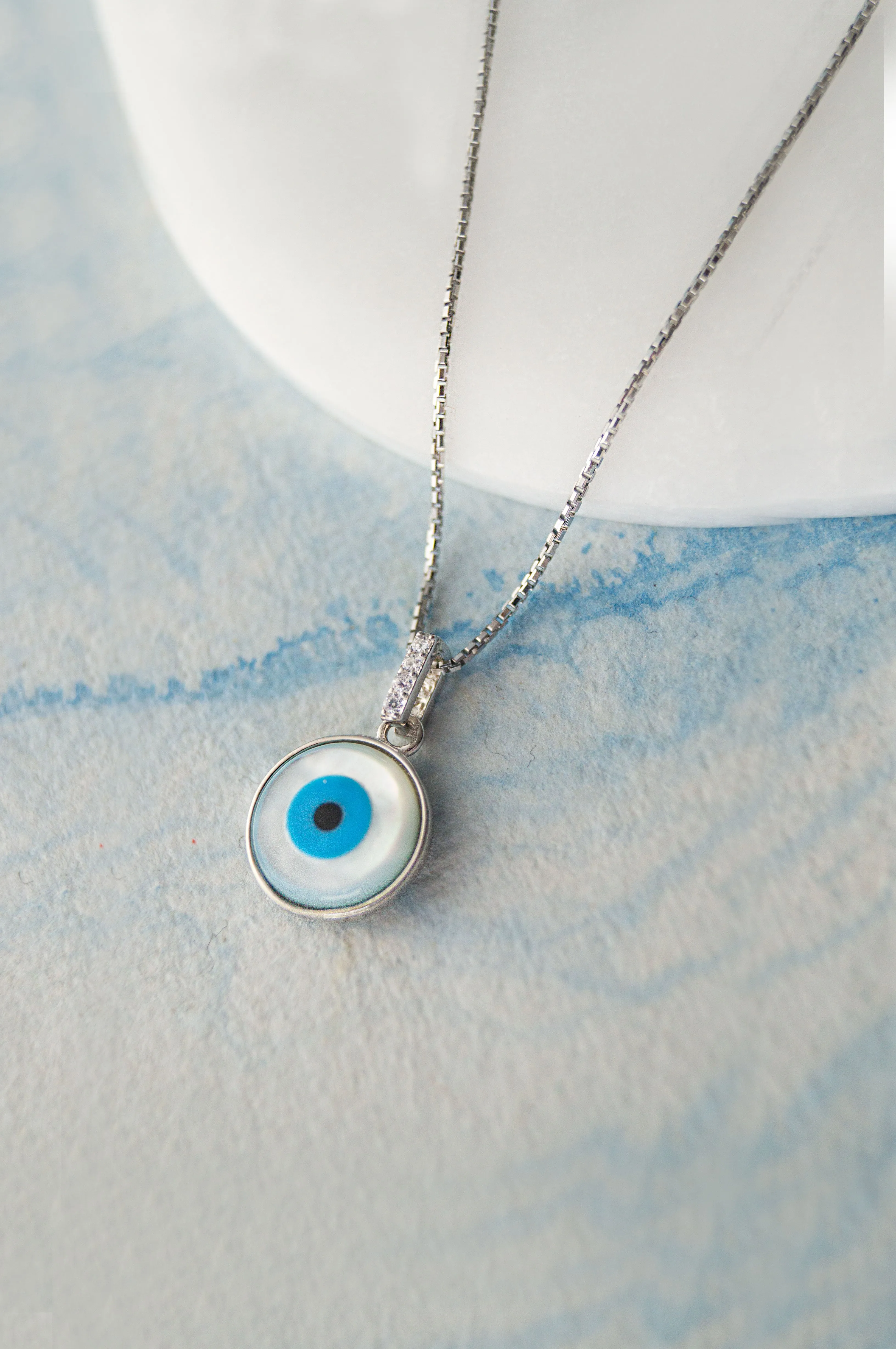 Evergreen Evil Eye Sterling Silver Pendant