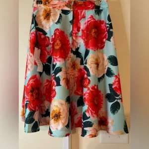 Extrasmall Floral Print Unique Vintage Skirt