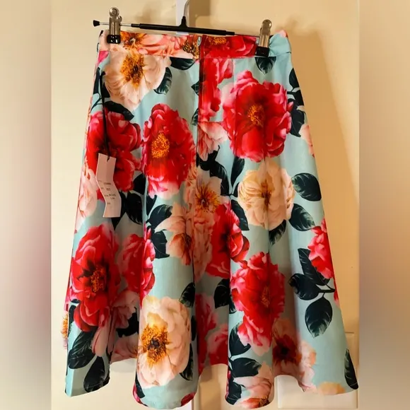 Extrasmall Floral Print Unique Vintage Skirt