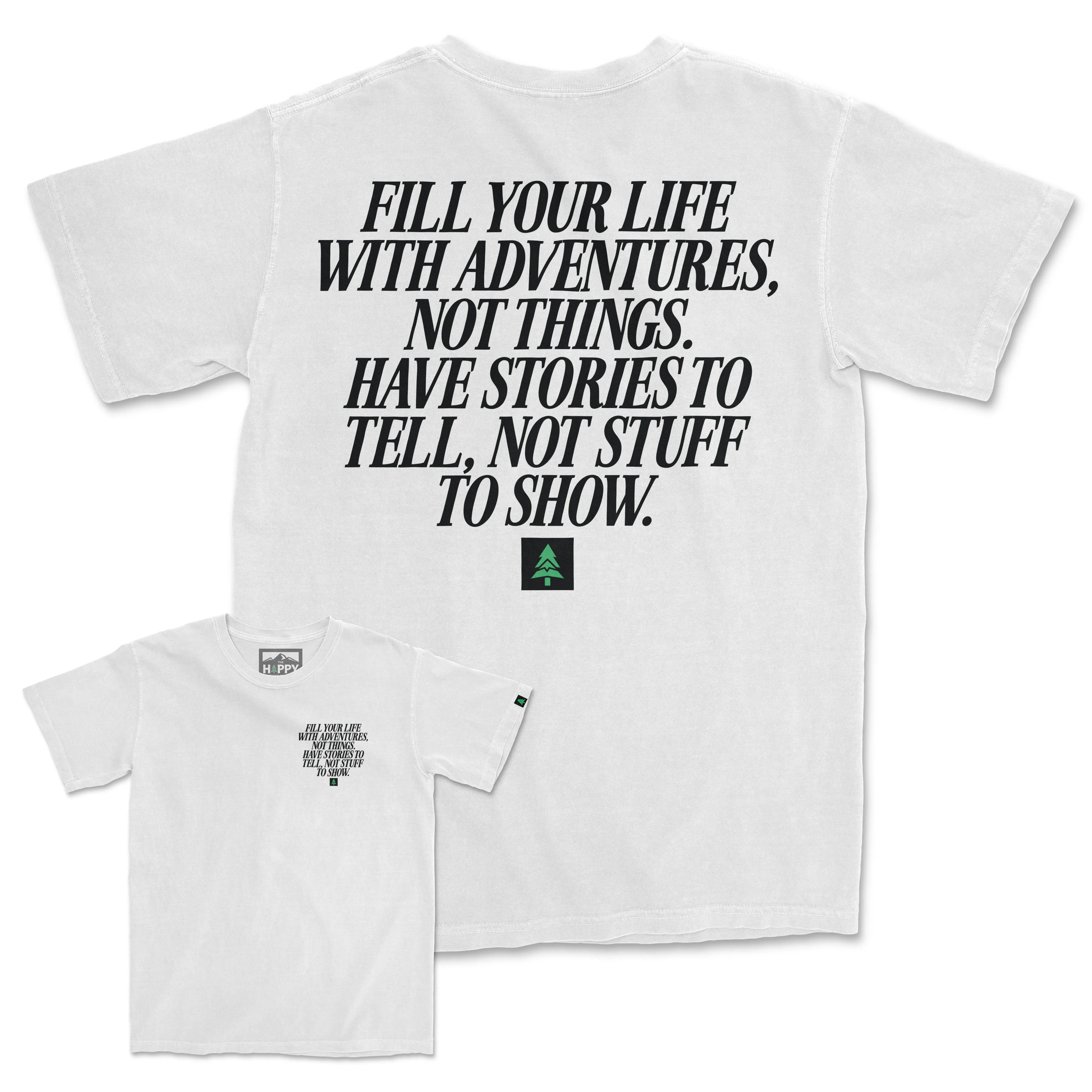 Fill Your Life With Adventures Back Print Pigment-Dyed Tee