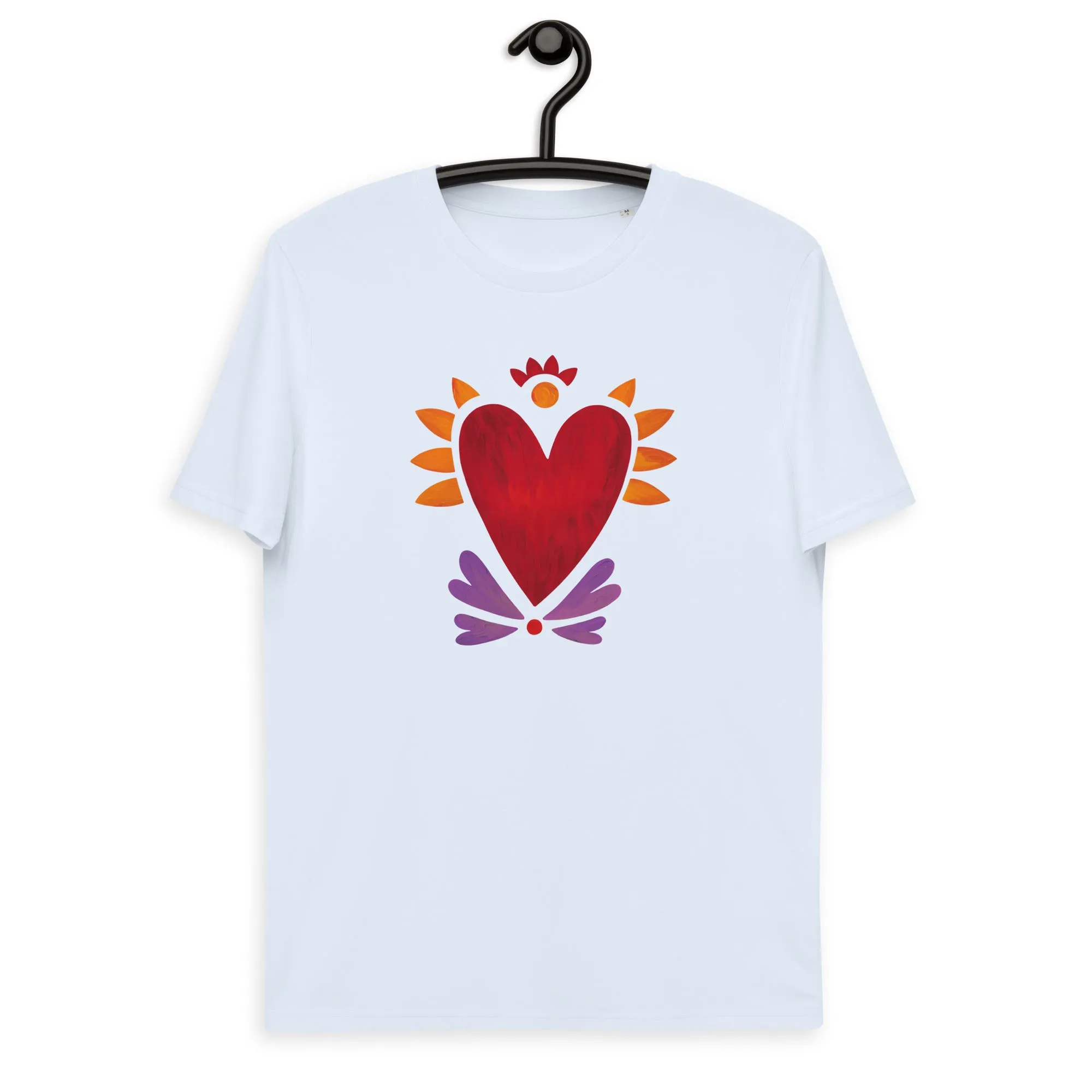 Flaming Heart - Unisex Organic Cotton T-Shirt