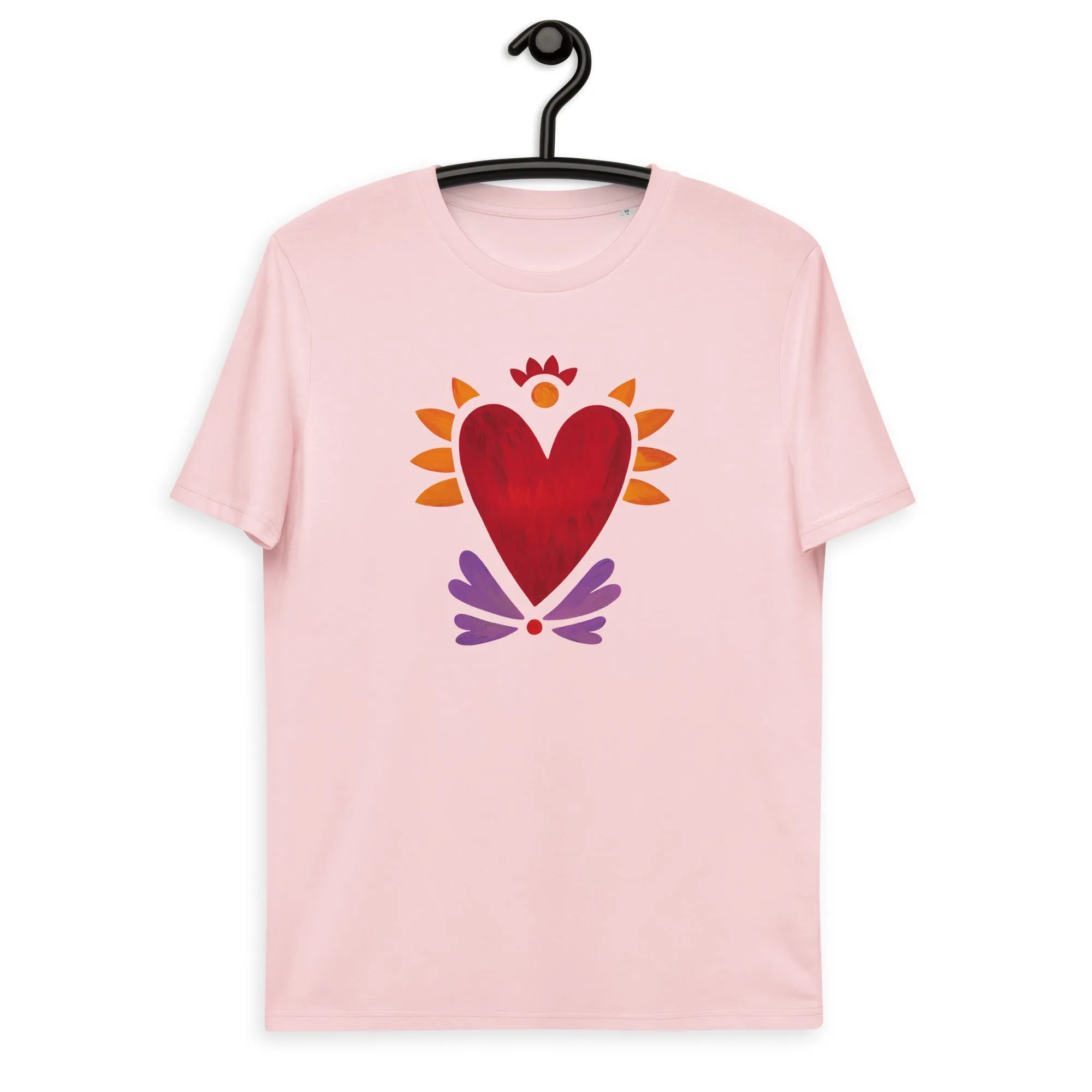 Flaming Heart - Unisex Organic Cotton T-Shirt