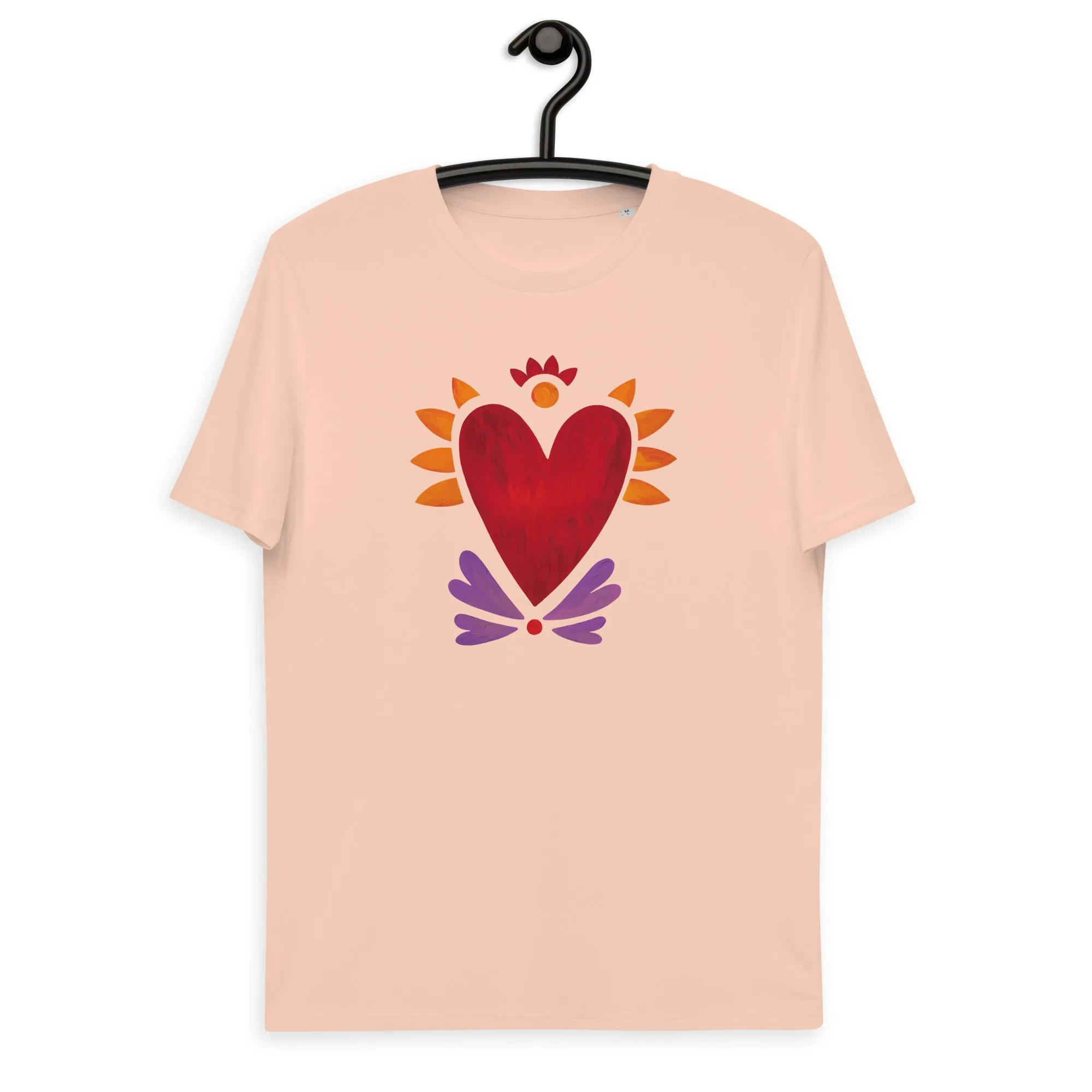 Flaming Heart - Unisex Organic Cotton T-Shirt