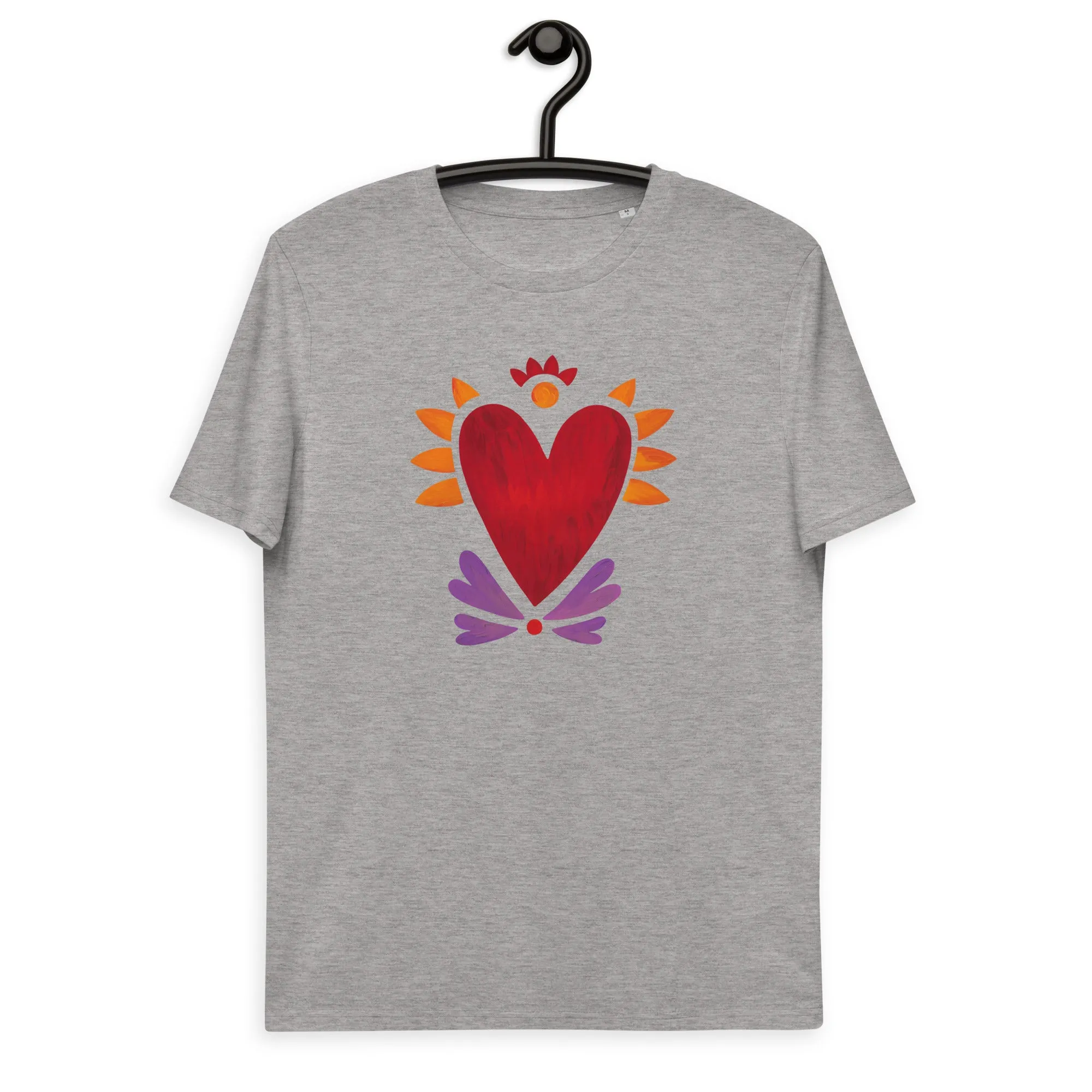 Flaming Heart - Unisex Organic Cotton T-Shirt
