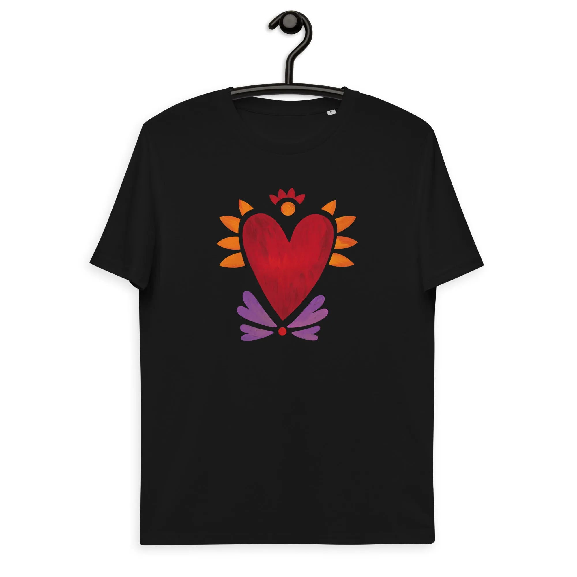 Flaming Heart - Unisex Organic Cotton T-Shirt