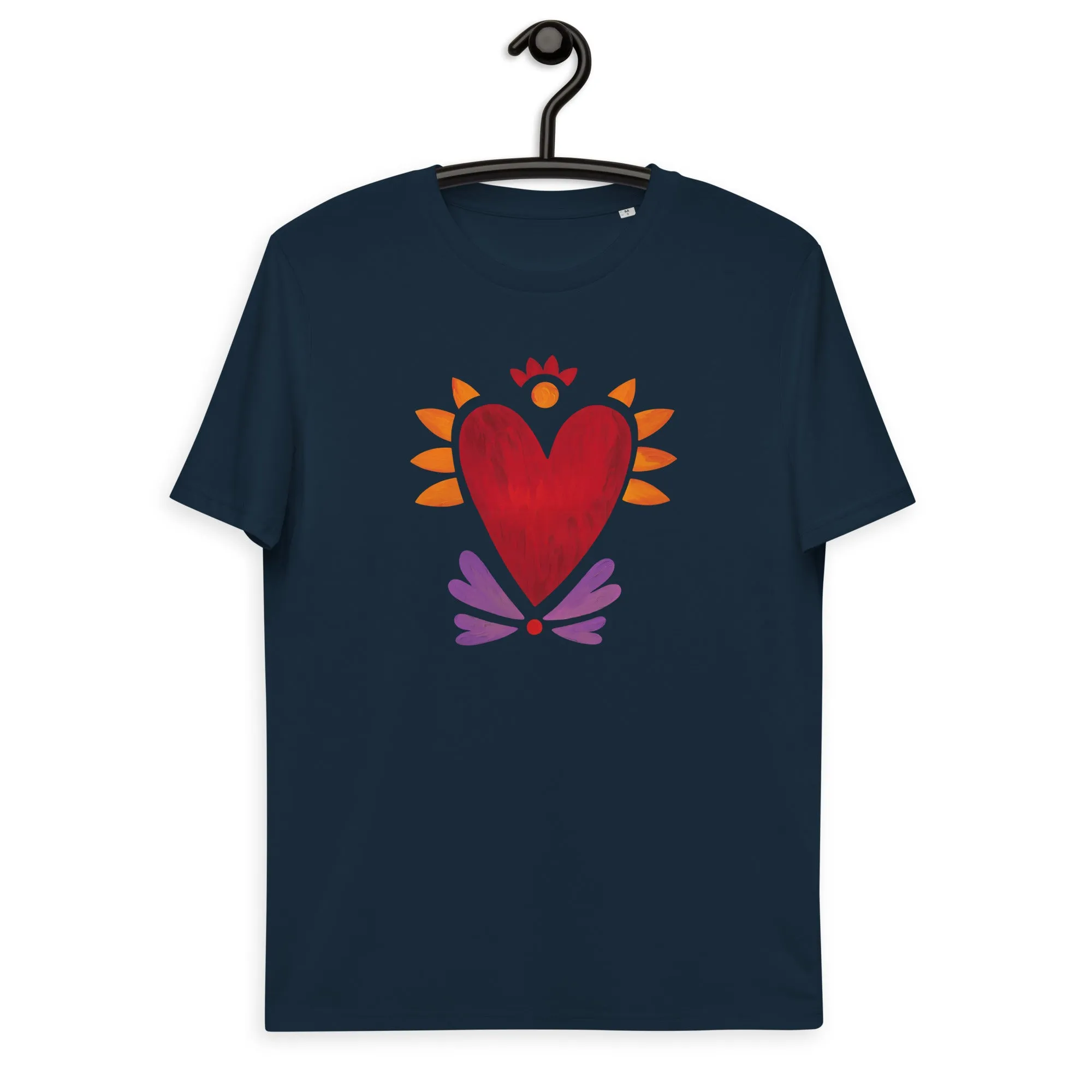 Flaming Heart - Unisex Organic Cotton T-Shirt