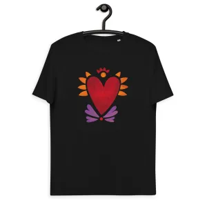 Flaming Heart - Unisex Organic Cotton T-Shirt