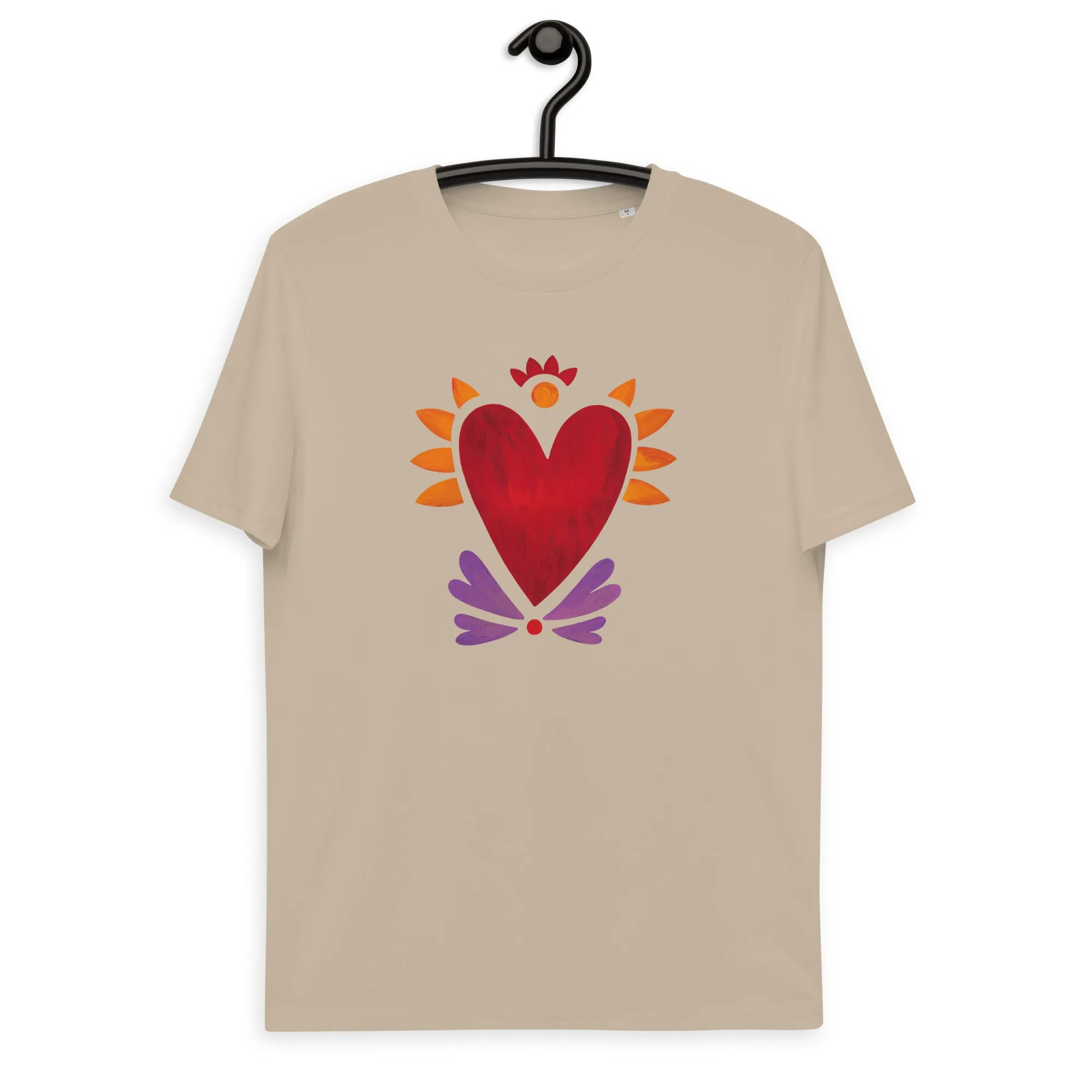 Flaming Heart - Unisex Organic Cotton T-Shirt
