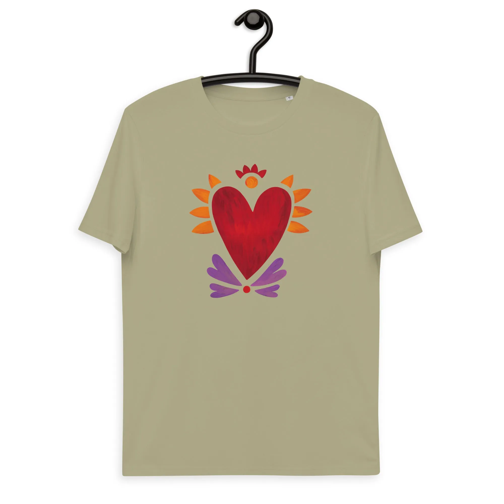 Flaming Heart - Unisex Organic Cotton T-Shirt