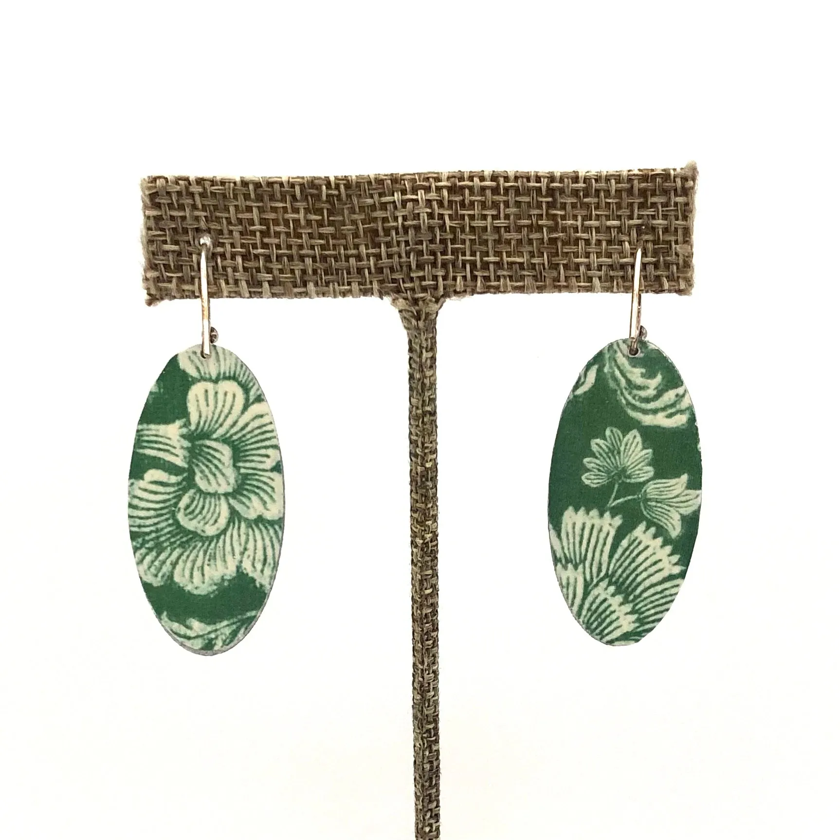 Folkloric Jewelry - Earrings - Shield Dangles (Lily Pad)