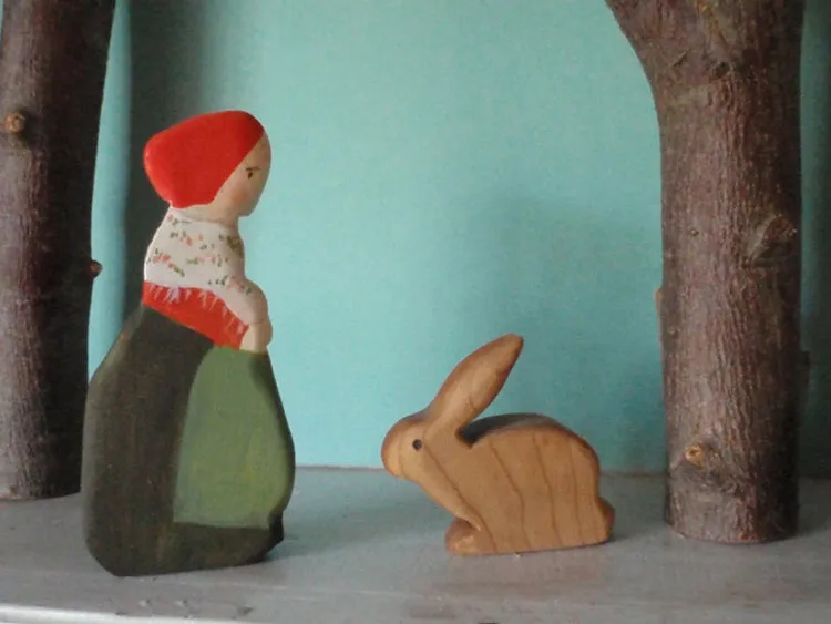 forest mama/  waldorf wooden figure