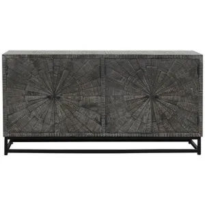 Four Door Credenza in Brownish Gray