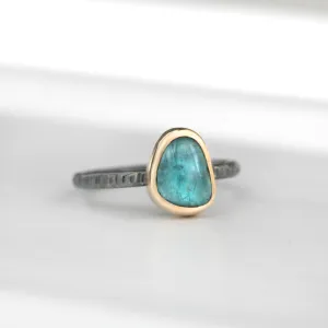 Freeform Apatite Ring in 14k Gold and Silver - Rita Ring