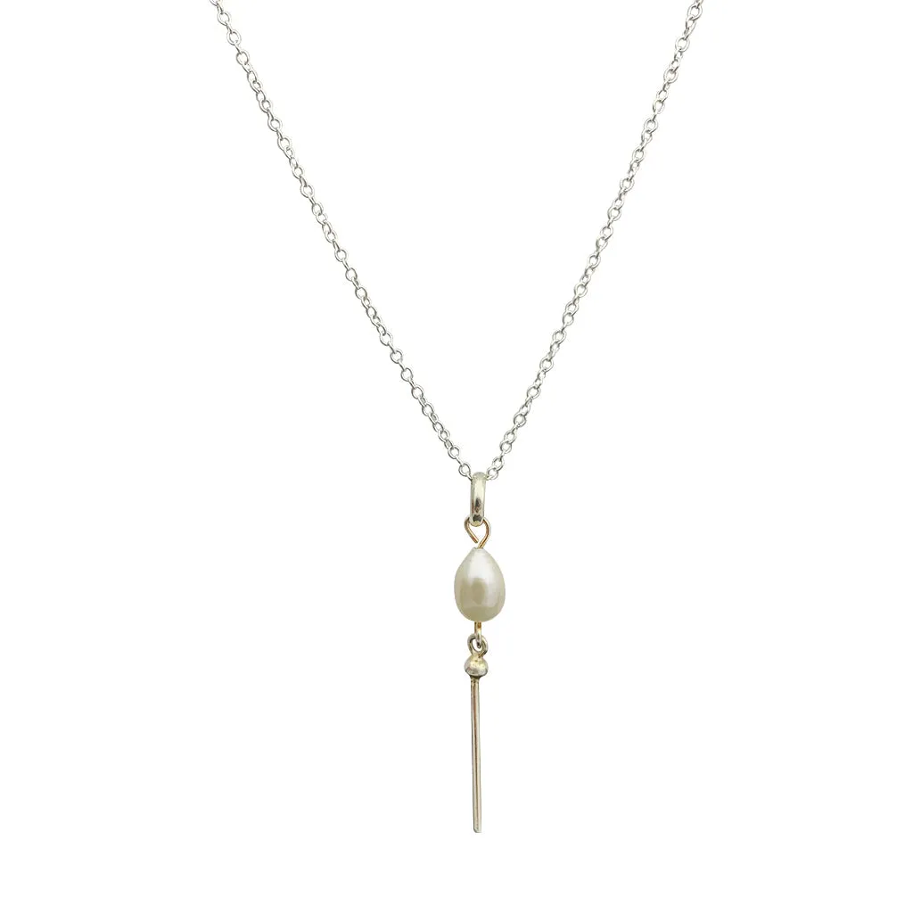 Freshwater Pearl Bar Necklace by SLATE   SALT