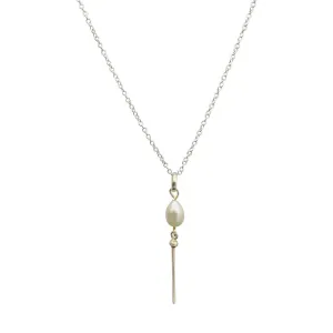 Freshwater Pearl Bar Necklace by SLATE   SALT
