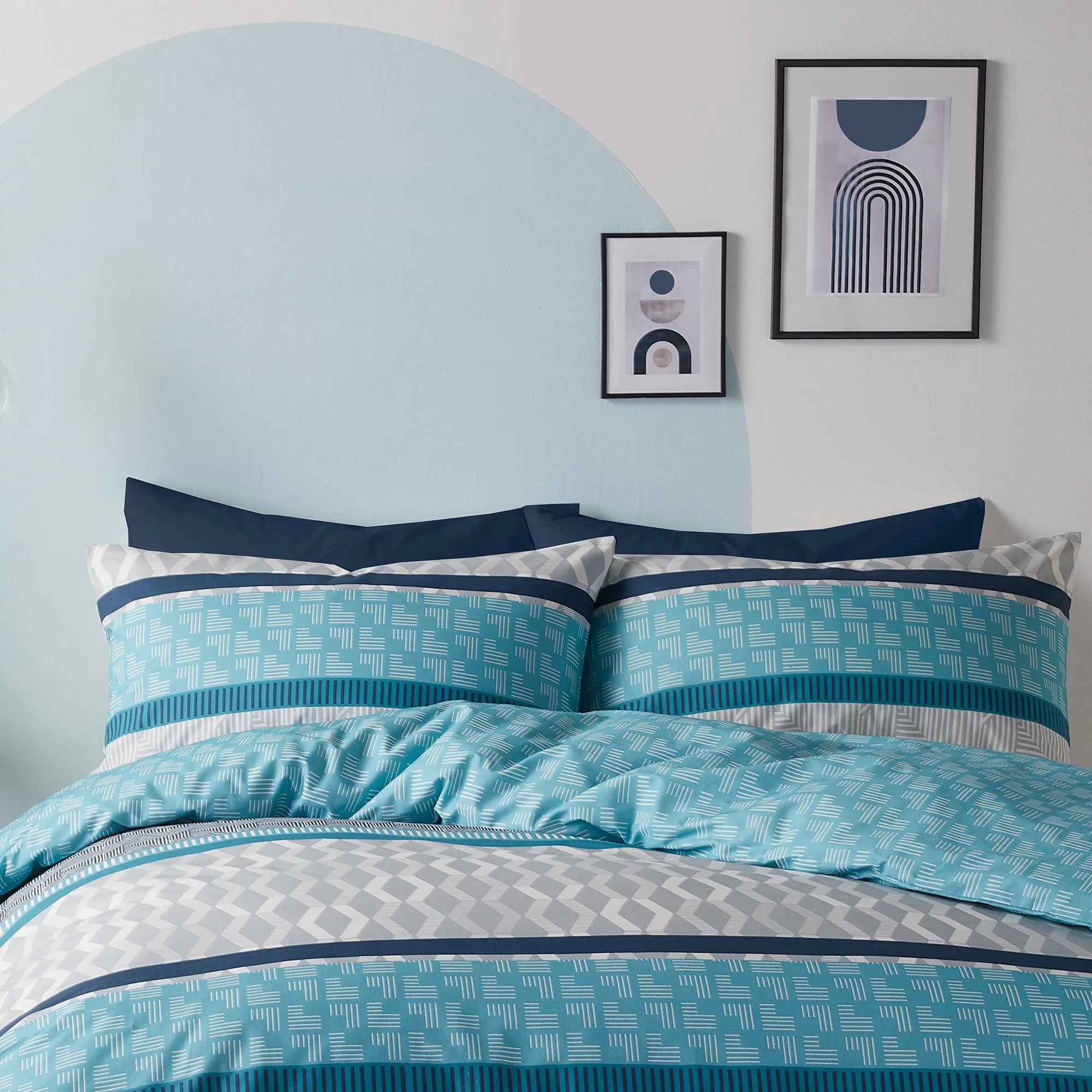 Fusion Rico Duvet Cover Set - Teal
