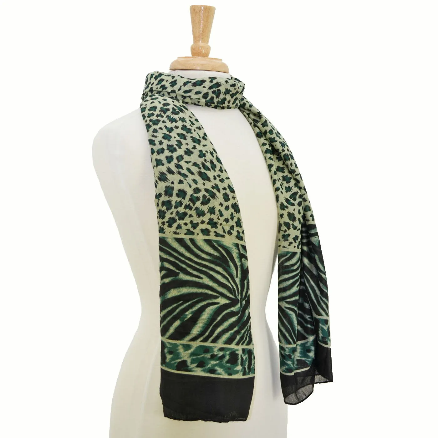 Gardenia Sheer Animal Print Scarf