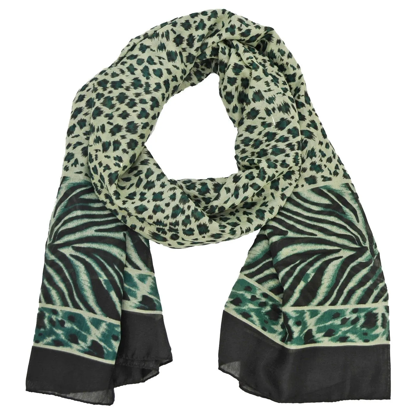 Gardenia Sheer Animal Print Scarf